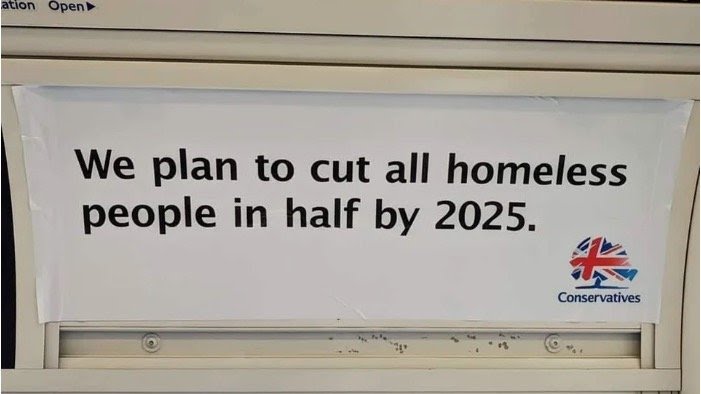 ation Open> We plan to cut all homeless people in half by 2025. Conservatives