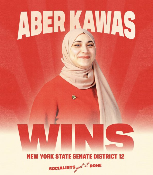 ABER KAWAS WINS NEW YORK STATE SENATE DISTRICT 12 SOCIALISTS get it DONE